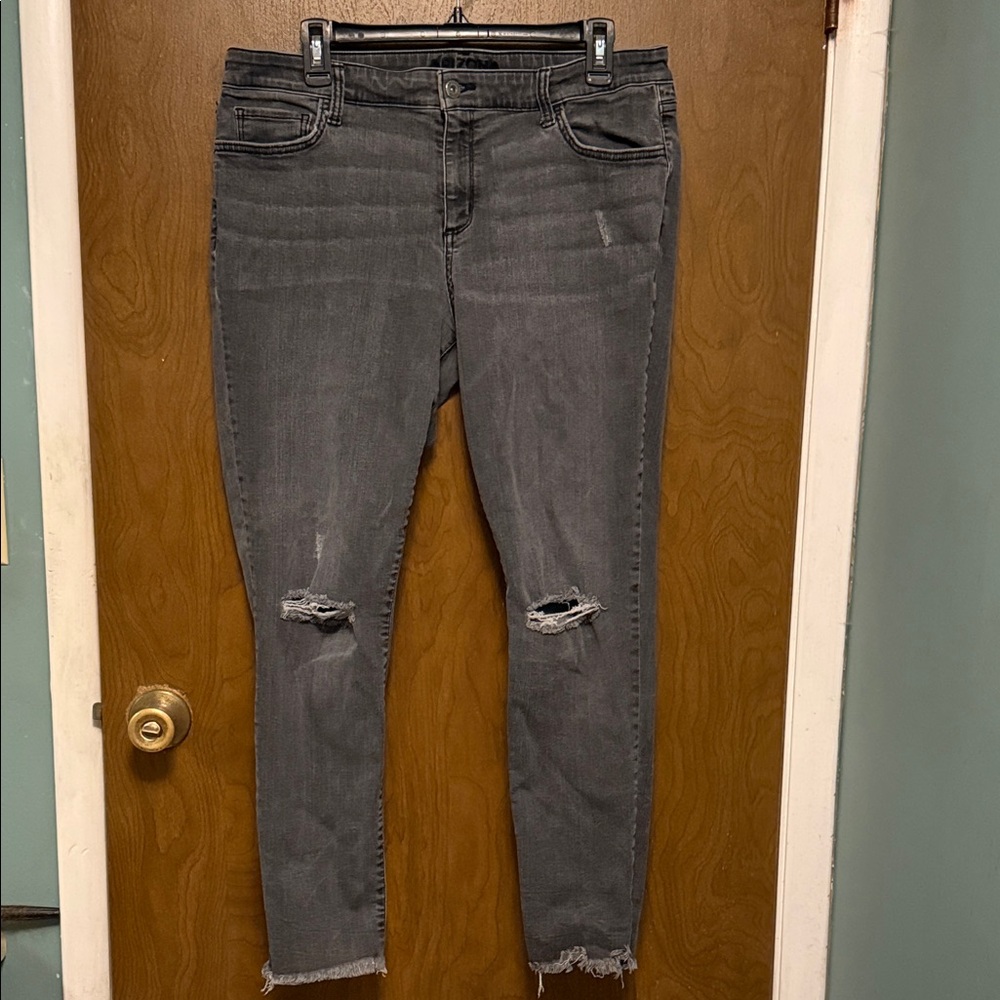 Arizona Jean Co Distressed Gray Women's Jeans Size 15